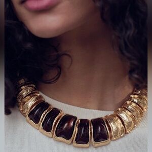 Zara gold and brown necklace